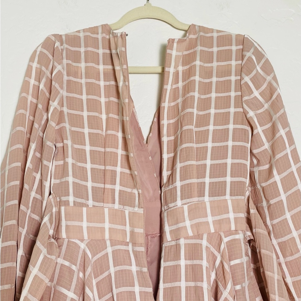 Blithe Blush Pink/White Checkered Romper Womens S… - image 7